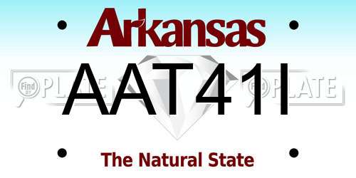 AAT41I Arkansas License Plate
