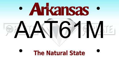AAT61M Arkansas License Plate