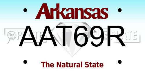 AAT69R Arkansas License Plate
