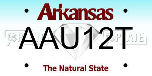 AAU12T Arkansas License Plate