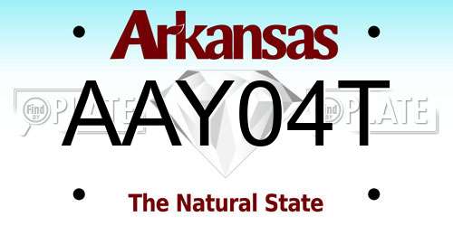 AAY04T Arkansas License Plate