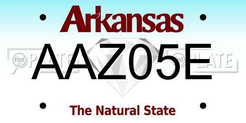 AAZ05E Arkansas License Plate