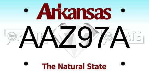AAZ97A Arkansas License Plate