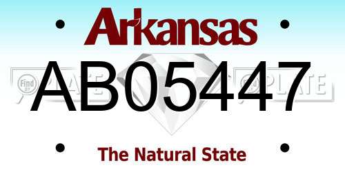 AB05447 Arkansas License Plate