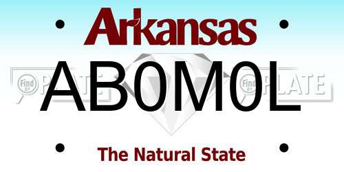 AB0M0L Arkansas License Plate