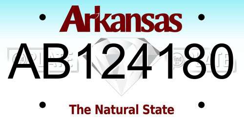 AB124180 Arkansas License Plate