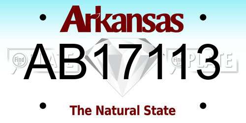 AB17113 Arkansas License Plate