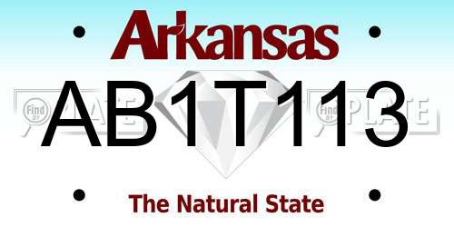 AB1T113 Arkansas License Plate