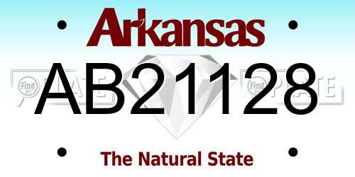 AB21128 Arkansas License Plate