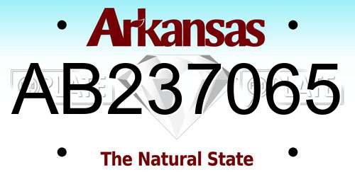 AB237065 Arkansas License Plate