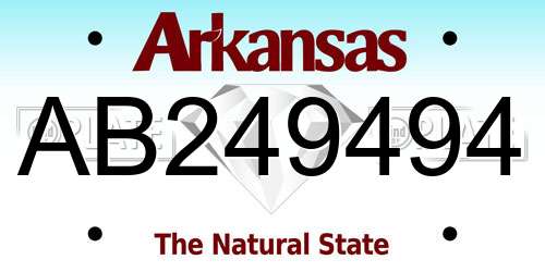 AB249494 Arkansas License Plate