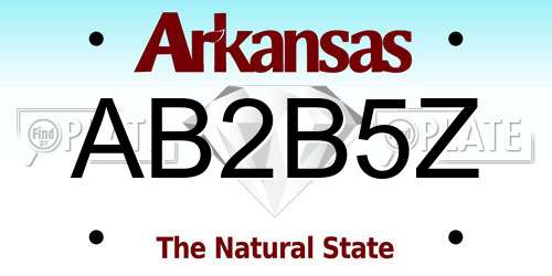 AB2B5Z Arkansas License Plate