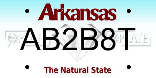 AB2B8T Arkansas License Plate
