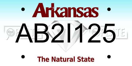 AB2I125 Arkansas License Plate