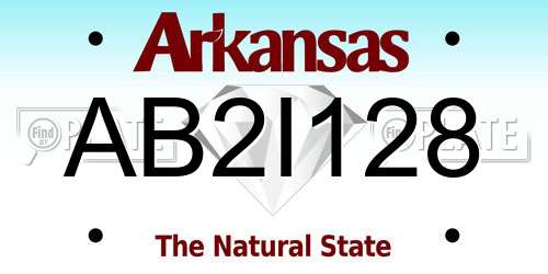 AB2I128 Arkansas License Plate