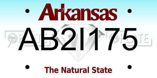AB2I175 Arkansas License Plate
