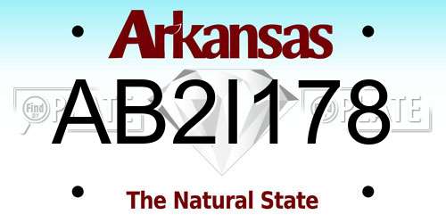 AB2I178 Arkansas License Plate