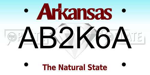 AB2K6A Arkansas License Plate