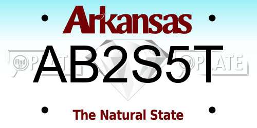 AB2S5T Arkansas License Plate