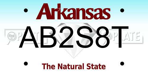 AB2S8T Arkansas License Plate