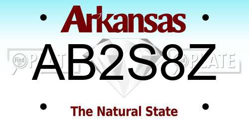 AB2S8Z Arkansas License Plate