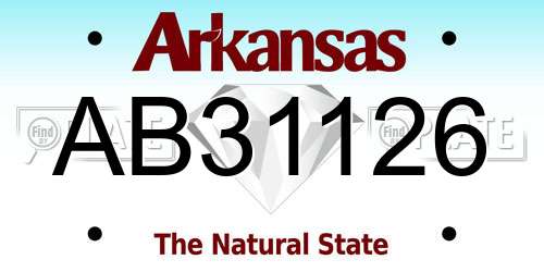AB31126 Arkansas License Plate