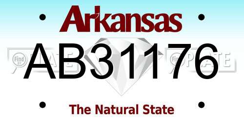 AB31176 Arkansas License Plate