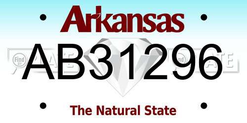 AB31296 Arkansas License Plate