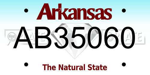 AB35060 Arkansas License Plate