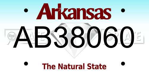 AB38060 Arkansas License Plate
