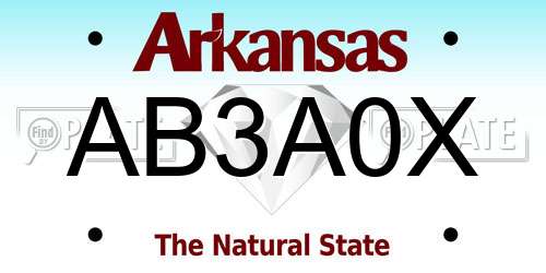 AB3A0X Arkansas License Plate