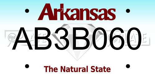AB3B060 Arkansas License Plate