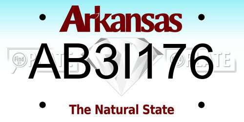 AB3I176 Arkansas License Plate