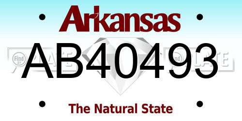 AB40493 Arkansas License Plate