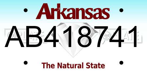 AB418741 Arkansas License Plate
