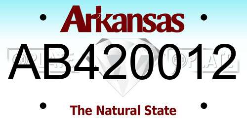 AB420012 Arkansas License Plate