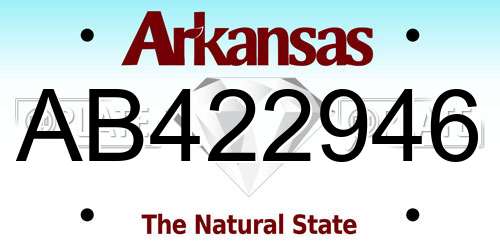 AB422946 Arkansas License Plate