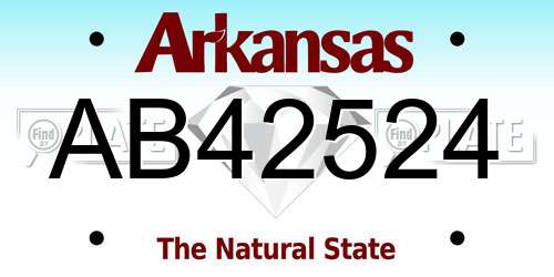 AB42524 Arkansas License Plate