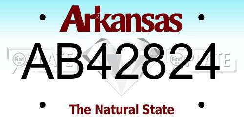 AB42824 Arkansas License Plate