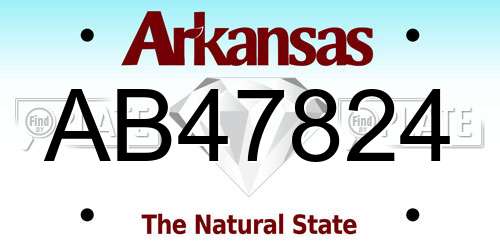 AB47824 Arkansas License Plate
