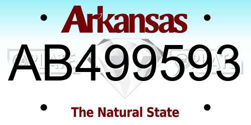 AB499593 Arkansas License Plate