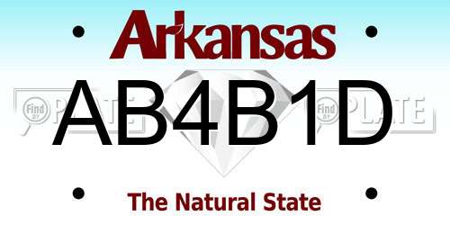 AB4B1D Arkansas License Plate