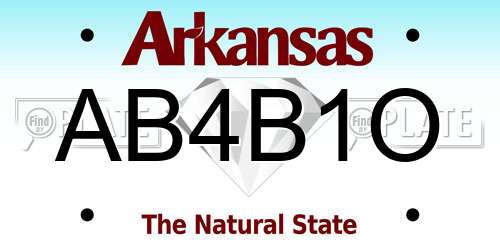 AB4B1O Arkansas License Plate