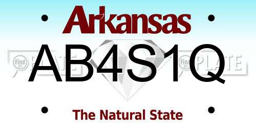 AB4S1Q Arkansas License Plate
