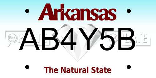 AB4Y5B Arkansas License Plate