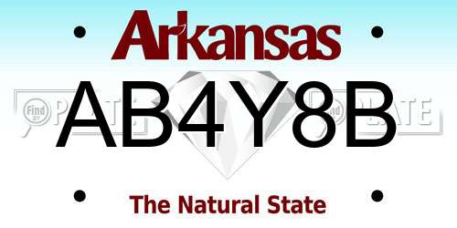 AB4Y8B Arkansas License Plate