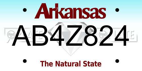 AB4Z824 Arkansas License Plate