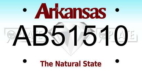 AB51510 Arkansas License Plate
