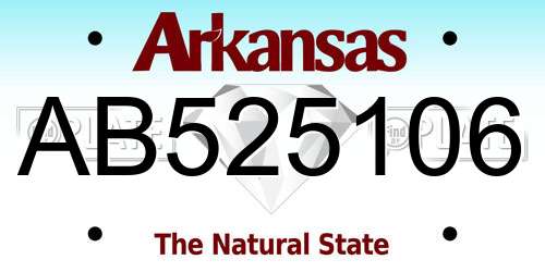 AB525106 Arkansas License Plate
