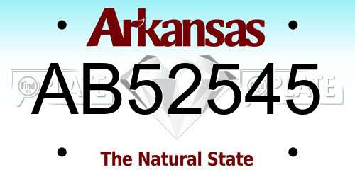 AB52545 Arkansas License Plate